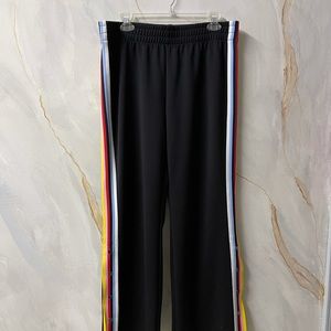 Express one eleven black pants w rainbow detail
